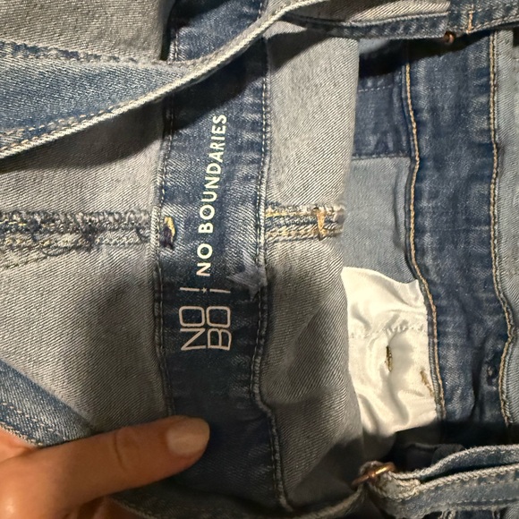 No Boundaries Light Blue Denim Overalls - Picture 3 of 4